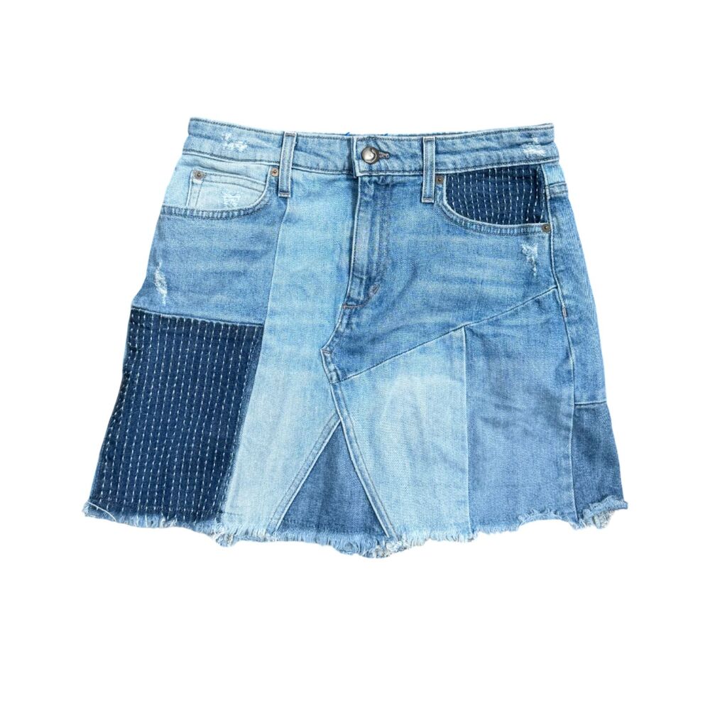 Joe's Jeans NWOT Charlie High Rise Patchwork Denim Mini Skirt Festival Sz 26